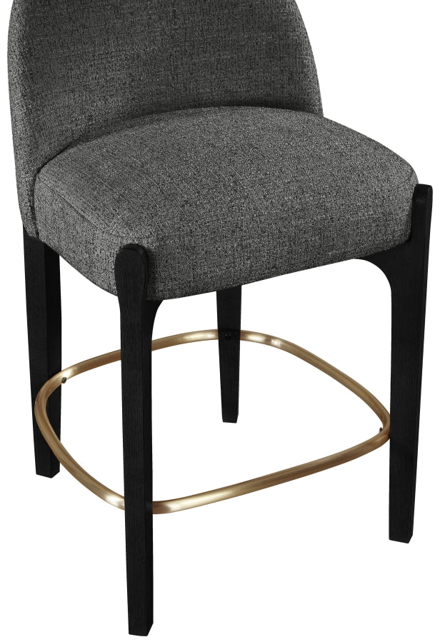 Torino Fabric Upholstered Counter Stool — 88009-C - Black - 88009Black-C alternate view 4