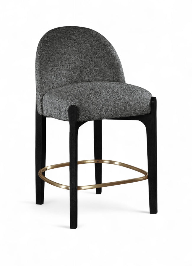 Torino Fabric Upholstered Counter Stool — 88009-C - Black - 88009Black-C