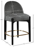 Torino Fabric Upholstered Counter Stool — 88009-C - Black - 88009Black-C Dim