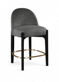 Torino Fabric Upholstered Counter Stool — 88009-C - Black - 88009Black-C