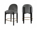Torino Fabric Upholstered Counter Stool — 88009-C - Black - 88009Black-C Double Chair