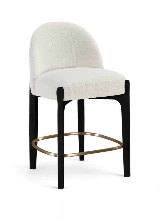 Torino Fabric Upholstered Counter Stool — 88009-C - Cream - 88009Cream-C
