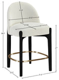 Torino Fabric Upholstered Counter Stool — 88009-C - Cream - 88009Cream-C Dim