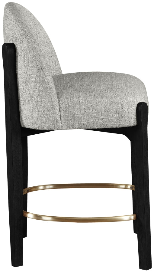 Torino Fabric Upholstered Counter Stool — 88009-C - Grey - 88009Grey-C alternate view 2