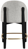 Torino Fabric Upholstered Counter Stool — 88009-C - Grey - 88009Grey-C alternate view 3