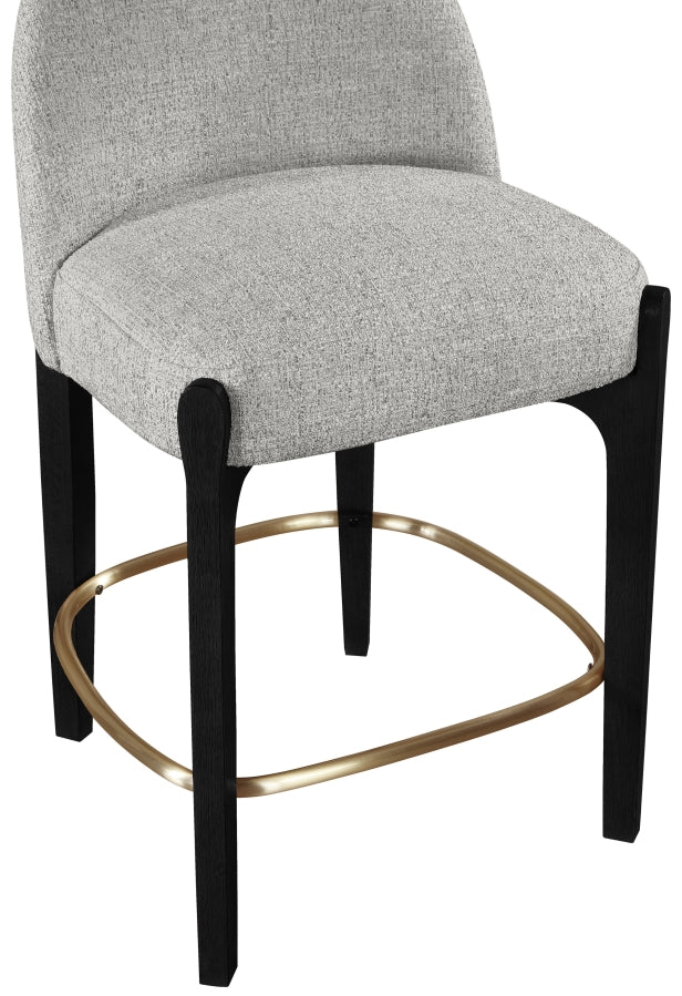 Torino Fabric Upholstered Counter Stool — 88009-C - Grey - 88009Grey-C alternate view 4