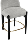 Torino Fabric Upholstered Counter Stool — 88009-C - Grey - 88009Grey-C alternate view 4