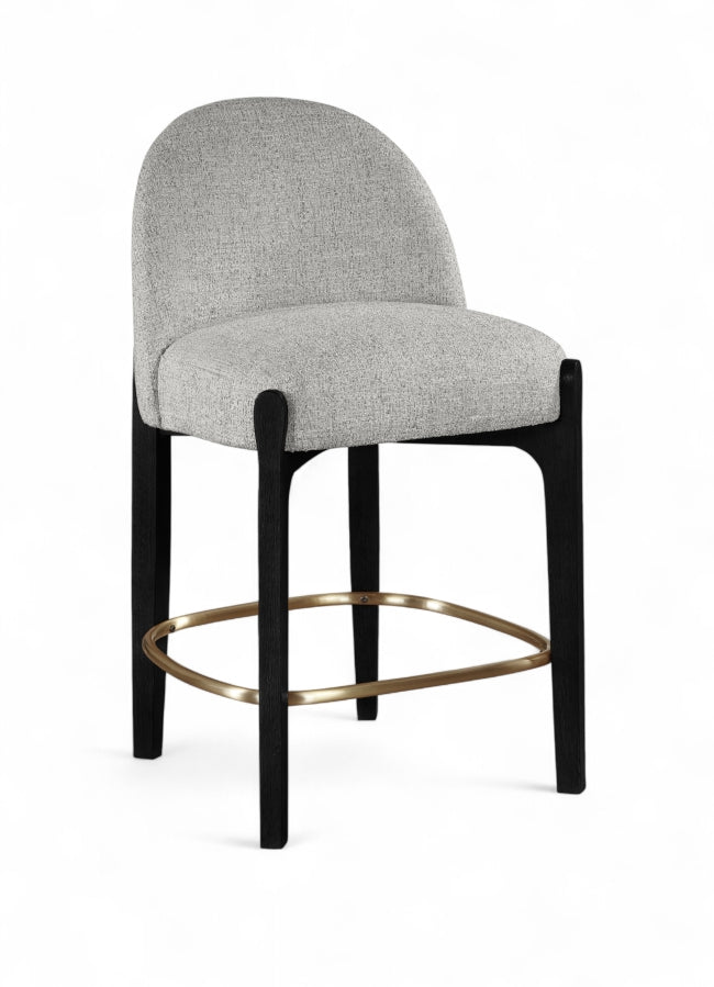Torino Fabric Upholstered Counter Stool — 88009-C - Grey - 88009Grey-C