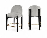 Torino Fabric Upholstered Counter Stool — 88009-C - Grey - 88009Grey-C Double Chair