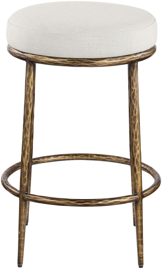 Ferro Linen Textured Performance Fabric Upholstered Counter Stool — 88064-C - Cream - 88064Cream-C alternate view 2