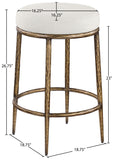 Ferro Linen Textured Performance Fabric Upholstered Counter Stool — 88064-C - Cream - 88064Cream-C Dim