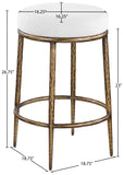 Ferro Linen Textured Performance Fabric Upholstered Counter Stool — 88064-C - White - 88064White-C Dim
