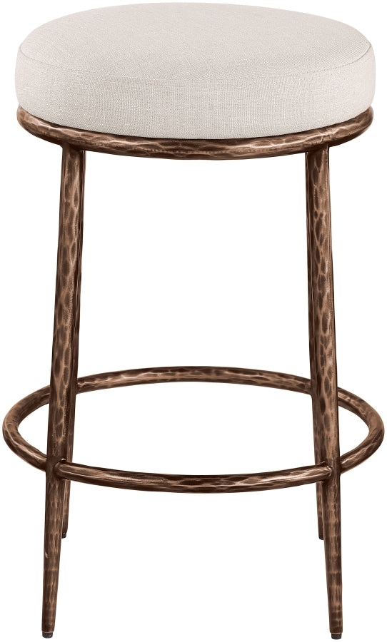 Ferro Linen Textured Performance Fabric Upholstered Counter Stool — 88065-C - Beige - 88065Beige-C alternate view 2