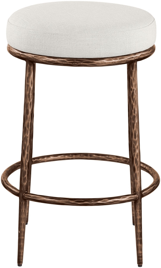 Ferro Linen Textured Performance Fabric Upholstered Counter Stool — 88065-C - Cream - 88065Cream-C alternate view 2