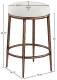 Ferro Linen Textured Performance Fabric Upholstered Counter Stool — 88065-C - Cream - 88065Cream-C Dim