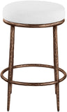 Ferro Linen Textured Performance Fabric Upholstered Counter Stool — 88065-C - White - 88065White-C alternate view 2
