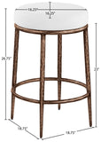 Ferro Linen Textured Performance Fabric Upholstered Counter Stool — 88065-C - White - 88065White-C Dim