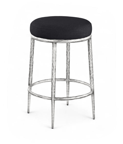 Ferro Linen Textured Performance Fabric Upholstered Counter Stool — 88066-C