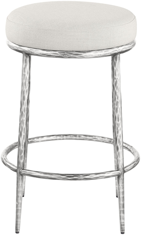 Ferro Linen Textured Performance Fabric Upholstered Counter Stool — 88066-C - Cream - 88066Cream-C alternate view 2