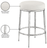 Ferro Linen Textured Performance Fabric Upholstered Counter Stool — 88066-C - Cream - 88066Cream-C Infographic