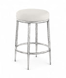 Ferro Linen Textured Performance Fabric Upholstered Counter Stool — 88066-C - Cream - 88066Cream-C