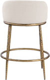 Ferro Linen Textured Performance Fabric Upholstered Counter Stool — 88067-C - Beige - 88067Beige-C alternate view 4
