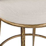 Ferro Linen Textured Performance Fabric Upholstered Counter Stool — 88067-C - Beige - 88067Beige-C alternate view 6