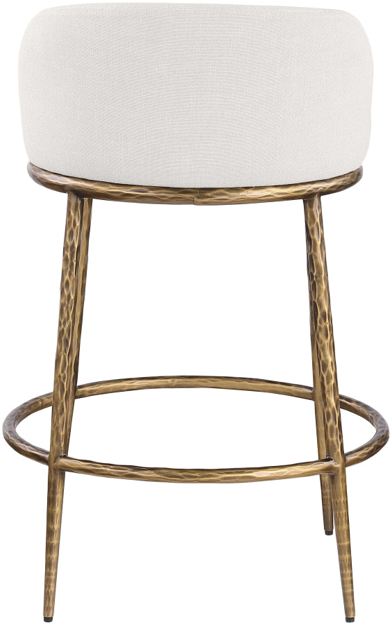 Ferro Linen Textured Performance Fabric Upholstered Counter Stool — 88067-C - Cream - 88067Cream-C alternate view 4