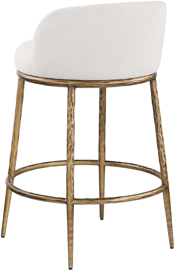 Ferro Linen Textured Performance Fabric Upholstered Counter Stool — 88067-C - Cream - 88067Cream-C alternate view 5