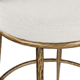 Ferro Linen Textured Performance Fabric Upholstered Counter Stool — 88067-C - Cream - 88067Cream-C alternate view 6