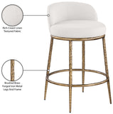 Ferro Linen Textured Performance Fabric Upholstered Counter Stool — 88067-C - Cream - 88067Cream-C Infographic
