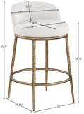 Ferro Linen Textured Performance Fabric Upholstered Counter Stool — 88067-C - Cream - 88067Cream-C Dim