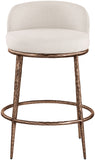 Ferro Linen Textured Performance Fabric Upholstered Counter Stool — 88068-C - Beige - 88068Beige-C alternate view 2