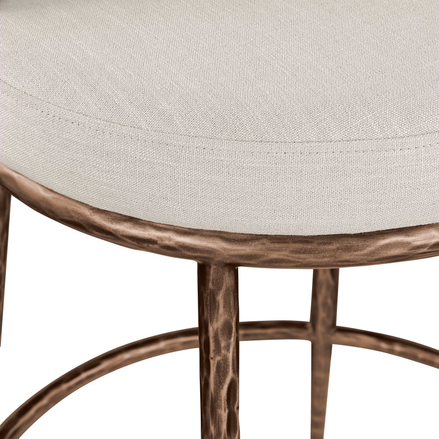 Ferro Linen Textured Performance Fabric Upholstered Counter Stool — 88068-C - Beige - 88068Beige-C alternate view 6