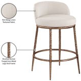Ferro Linen Textured Performance Fabric Upholstered Counter Stool — 88068-C - Beige - 88068Beige-C Infographic