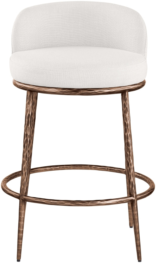 Ferro Linen Textured Performance Fabric Upholstered Counter Stool — 88068-C - Cream - 88068Cream-C alternate view 2