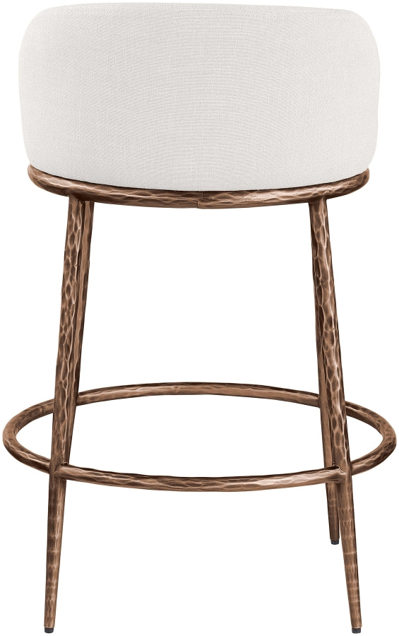 Ferro Linen Textured Performance Fabric Upholstered Counter Stool — 88068-C - Cream - 88068Cream-C alternate view 4