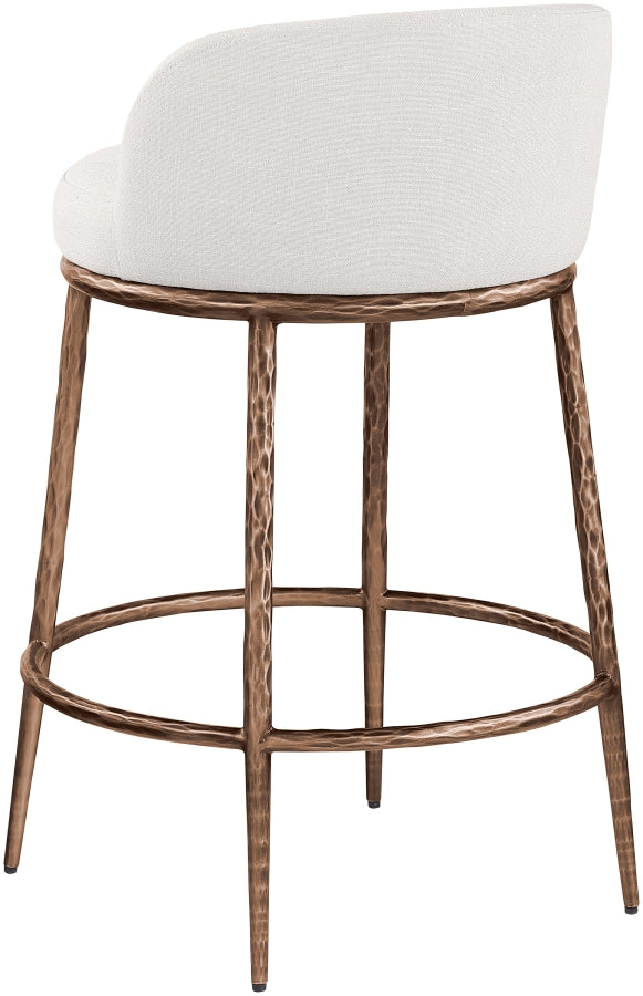 Ferro Linen Textured Performance Fabric Upholstered Counter Stool — 88068-C - Cream - 88068Cream-C alternate view 5