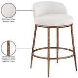 Ferro Linen Textured Performance Fabric Upholstered Counter Stool — 88068-C - Cream - 88068Cream-C Infographic