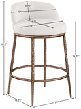 Ferro Linen Textured Performance Fabric Upholstered Counter Stool — 88068-C - Cream - 88068Cream-C Dim
