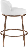 Ferro Linen Textured Performance Fabric Upholstered Counter Stool — 88068-C - White - 88068White-C alternate view 3