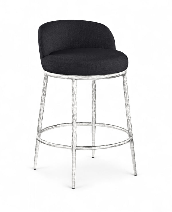 Ferro Linen Textured Performance Fabric Upholstered Counter Stool — 88069-C