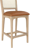 Atrium Cane Back And Vegan Leather Upholstered Seat Counter Stool — 88072-C - Cognac - 88072Cognac-C alternate view 6