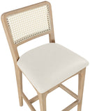 Atrium Cane Back And Vegan Leather Upholstered Seat Counter Stool — 88072-C - Cream - 88072Cream-C alternate view 5