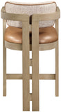 Ravina Vegan Leather and Linen Textured Fabric Upholstered Counter Stool — 88080-C - Cognac - 88080Cognac-C alternate view 4