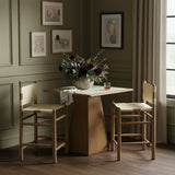 Santos Vegan Leather Upholstered Counter Stool — 77097-C - Beige - 77097Beige-C alternate view 1