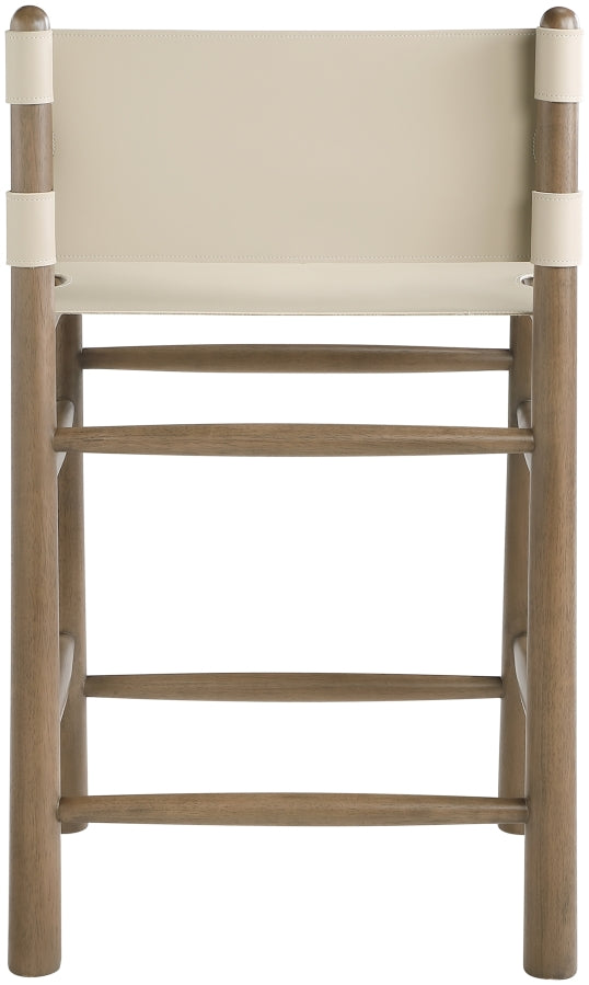 Santos Vegan Leather Upholstered Counter Stool — 77097-C - Beige - 77097Beige-C alternate view 4