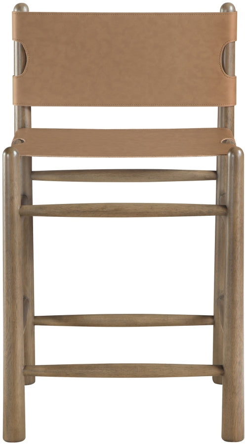 Santos Vegan Leather Upholstered Counter Stool — 77097-C - Brown - 77097Brown-C alternate view 2