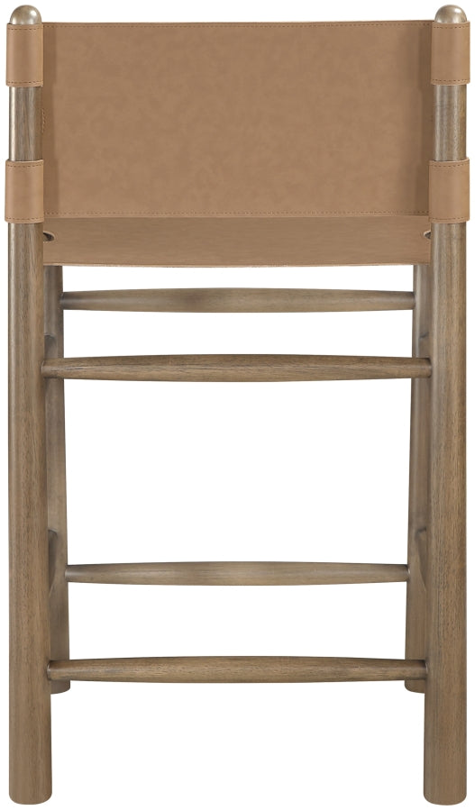 Santos Vegan Leather Upholstered Counter Stool — 77097-C - Brown - 77097Brown-C alternate view 4