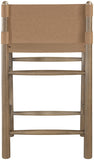 Santos Vegan Leather Upholstered Counter Stool — 77097-C - Brown - 77097Brown-C alternate view 4